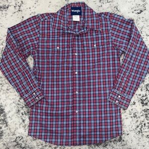 Boys Wrangler Pearl Snap Down Shirt